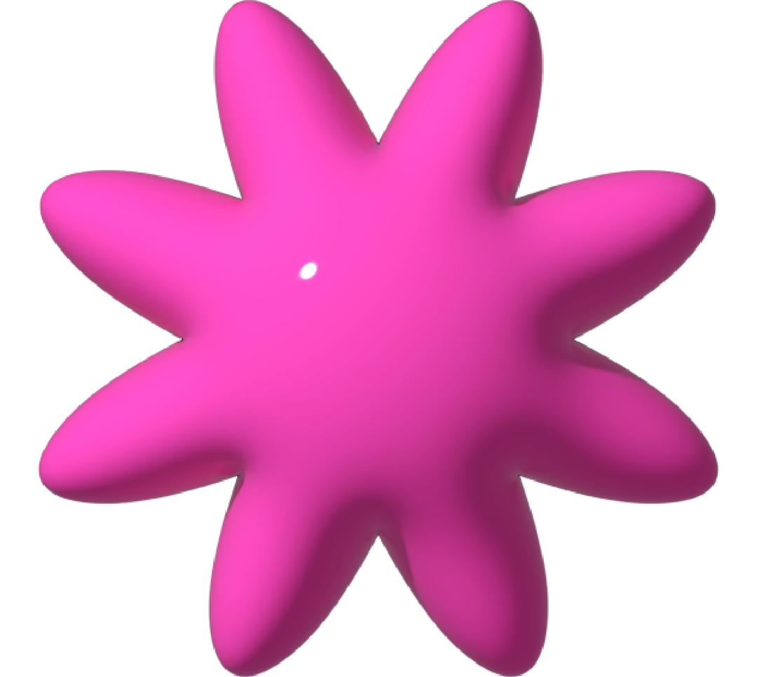 Pink star-shaped foam bath sponge with rounded points and a glossy surface.