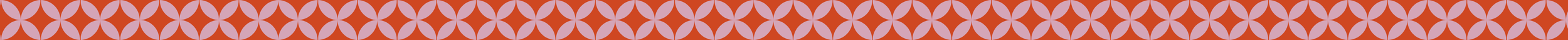 Pattern of repeating orange and white leaf designs on a red background.