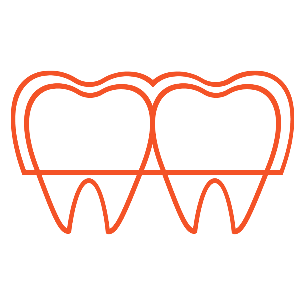 Two neon red hearts intertwined over a black background.