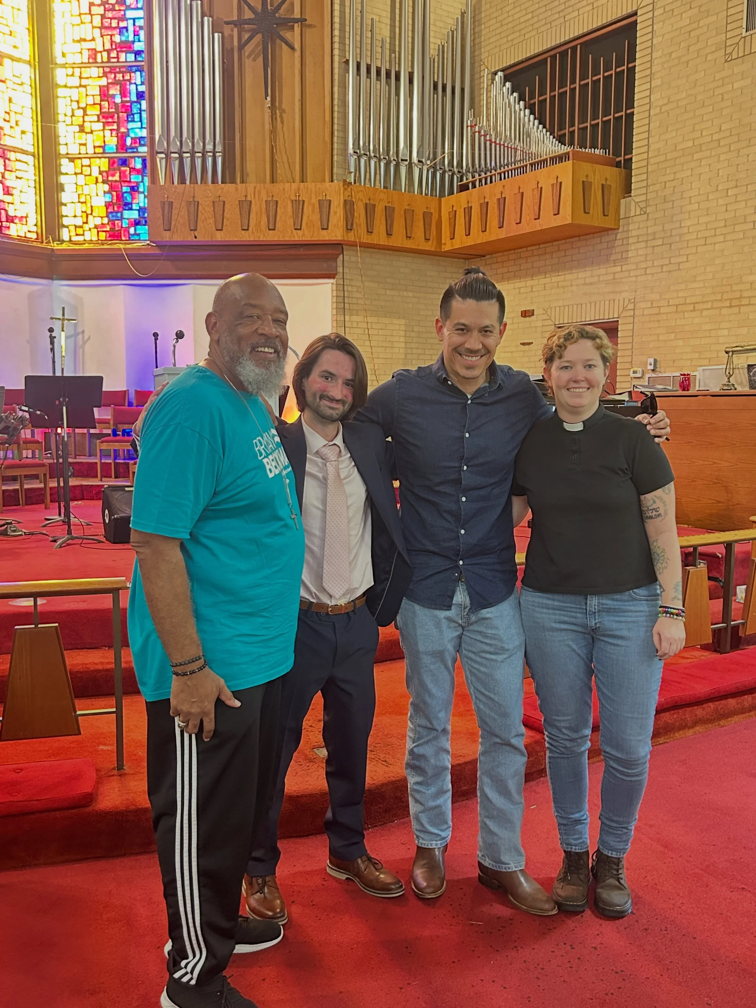 Yesterday in Pinellas Park I got to share a stage with Rev. Jonathan Wade and Joey Mendoza Atkins at the Elect Democrats and Make History rally. Then I got to talk with the people who gave up a Saturday afternoon to show up. 🫶 #oceanforfl #FLHD71 #f