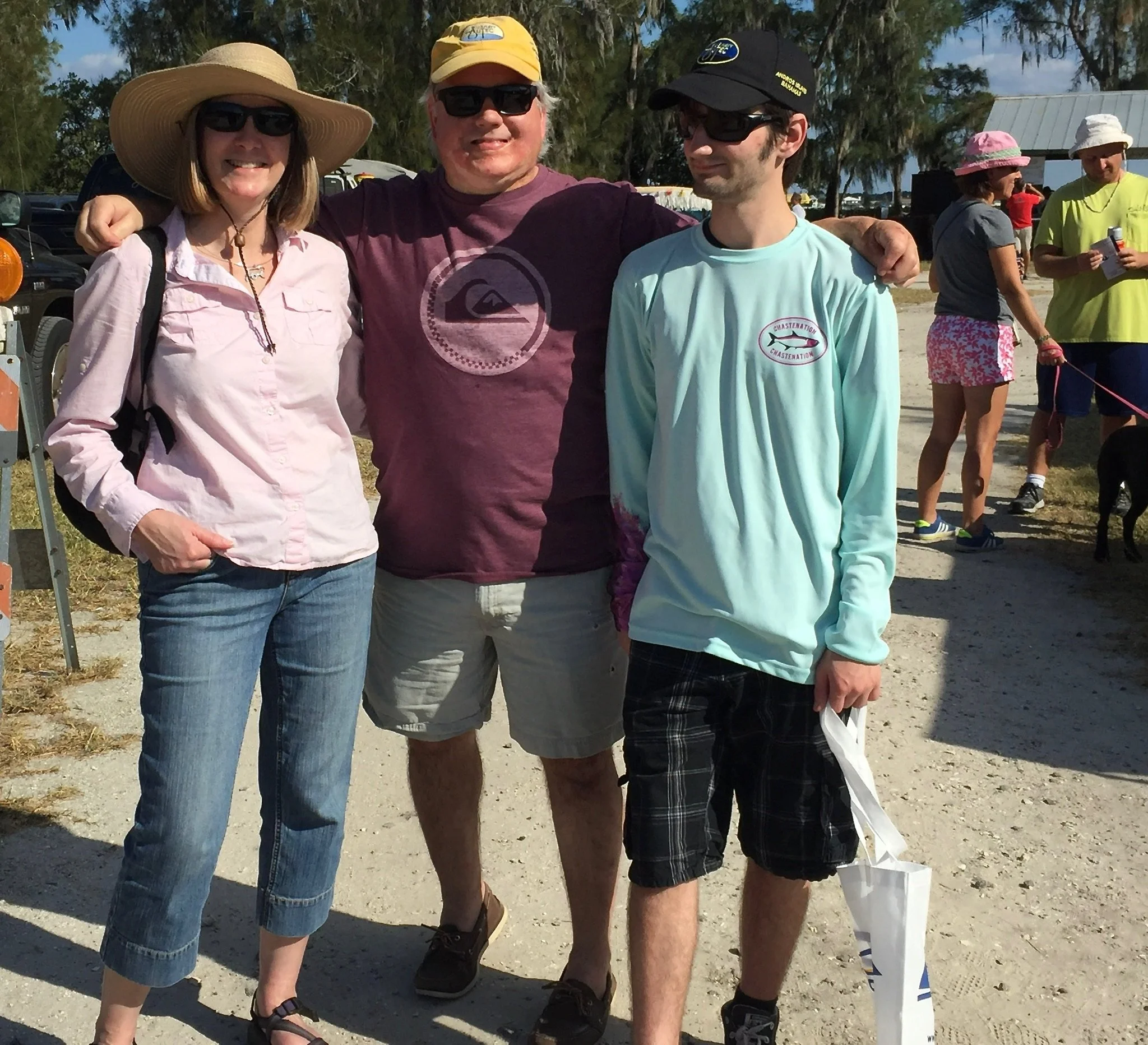 Ocean Fitts with family at an outdoor community event