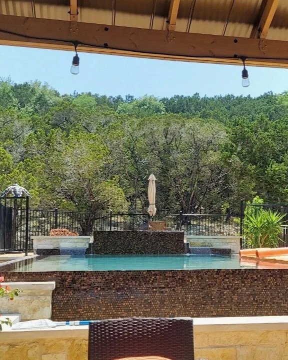 A pool fixed by owner Lee Chapa of Manifest Pools in the Central Texas Hill County