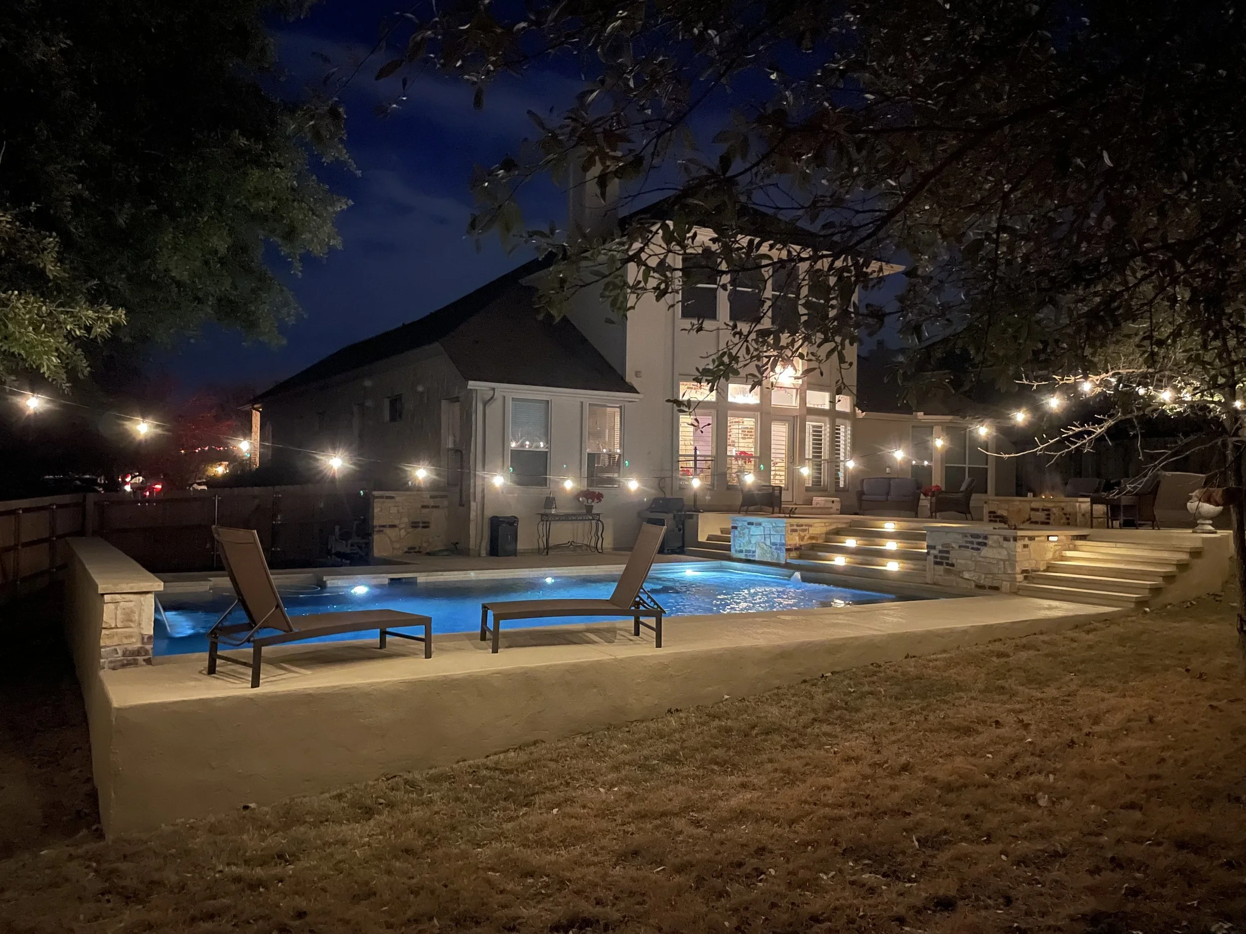 A gorgeous pool repaired by Manifest Pool Owner Lee Chapa, Pool Repair, Pool reconstruction, ASR