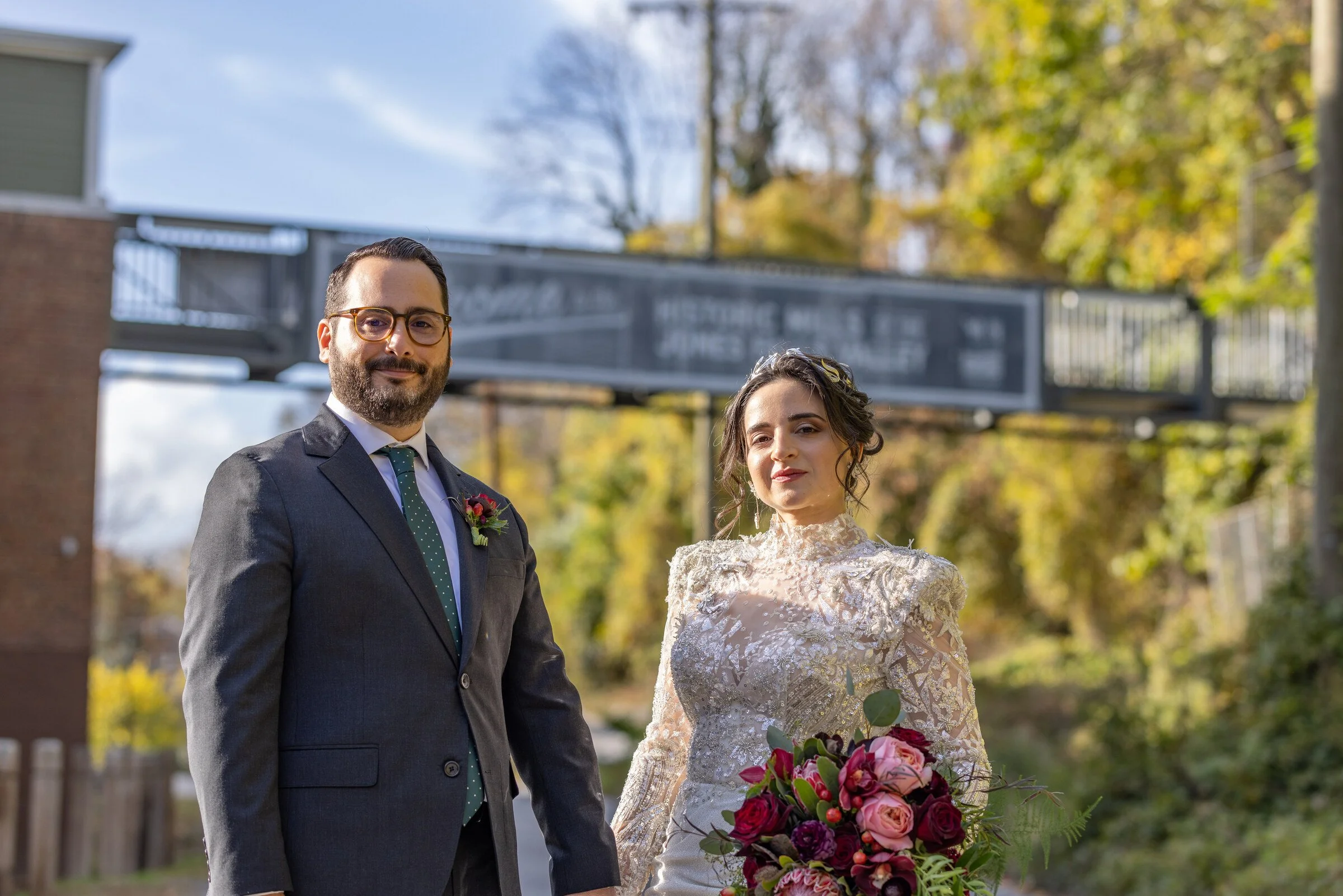 Alyssa and Asher in an editorial portrait at Clipper Mill