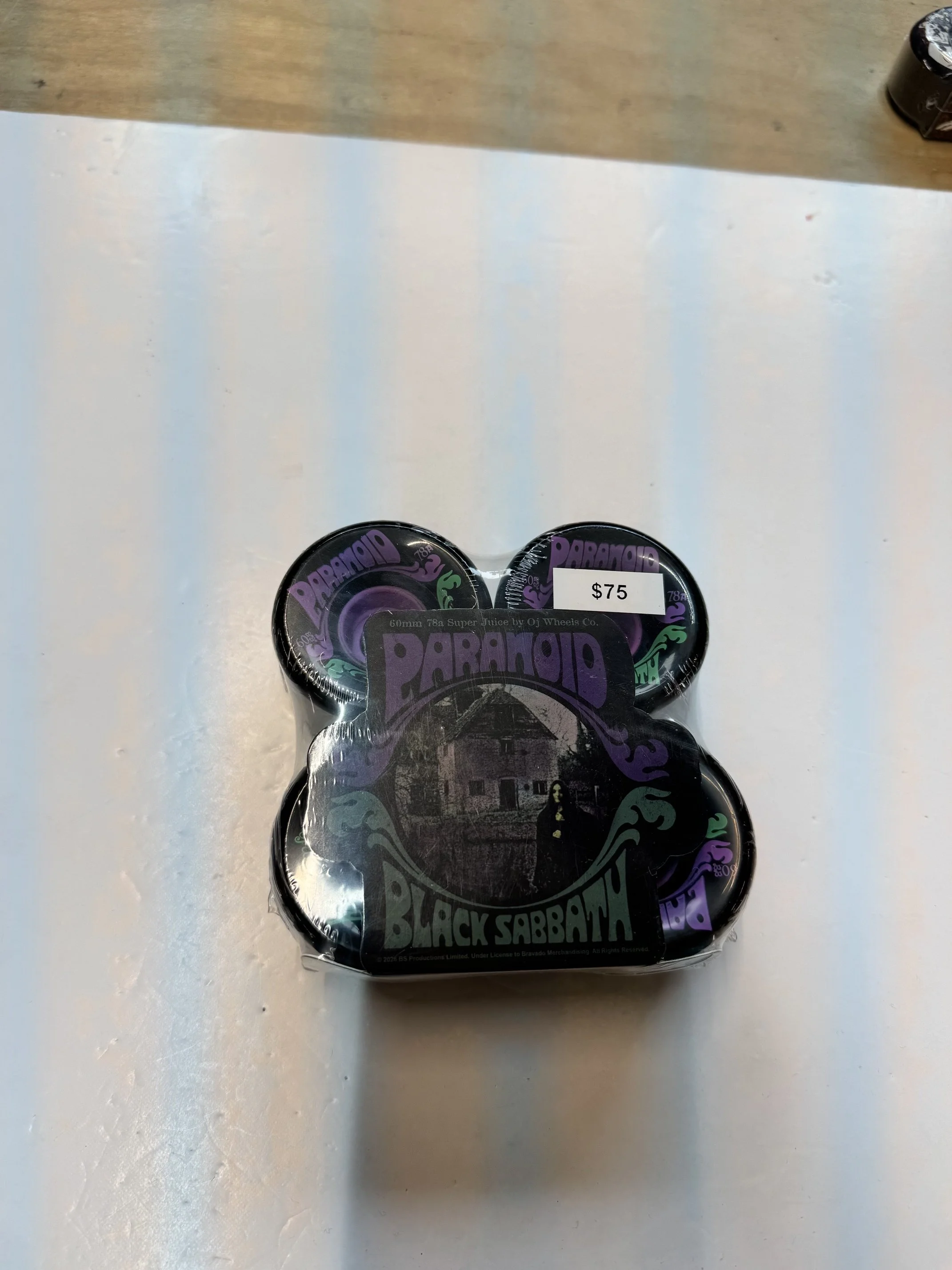 60mm Black Sabbath Paranoid Super Juice 78a OJ Skateboard Wheels