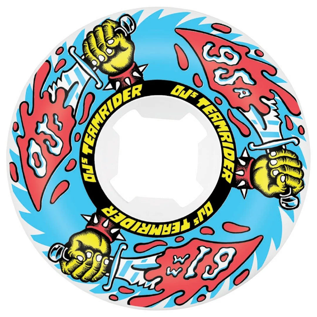 OJS WHEELS TEAM RIDER WHT BLU 95A 61mm