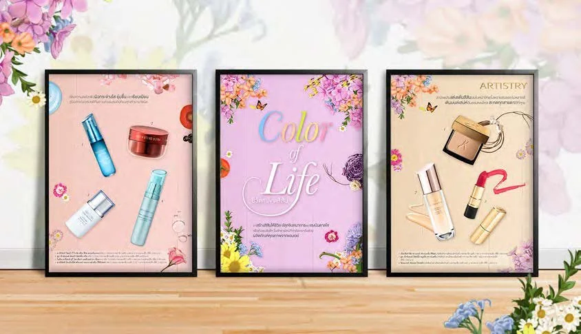Magazine layout and Korean-inspired illustration design for ACHIEVE’s “Color of Life” issue, blending delicate floral artwork, soft colors, and elegant typography to bring beauty and lifestyle content to life.