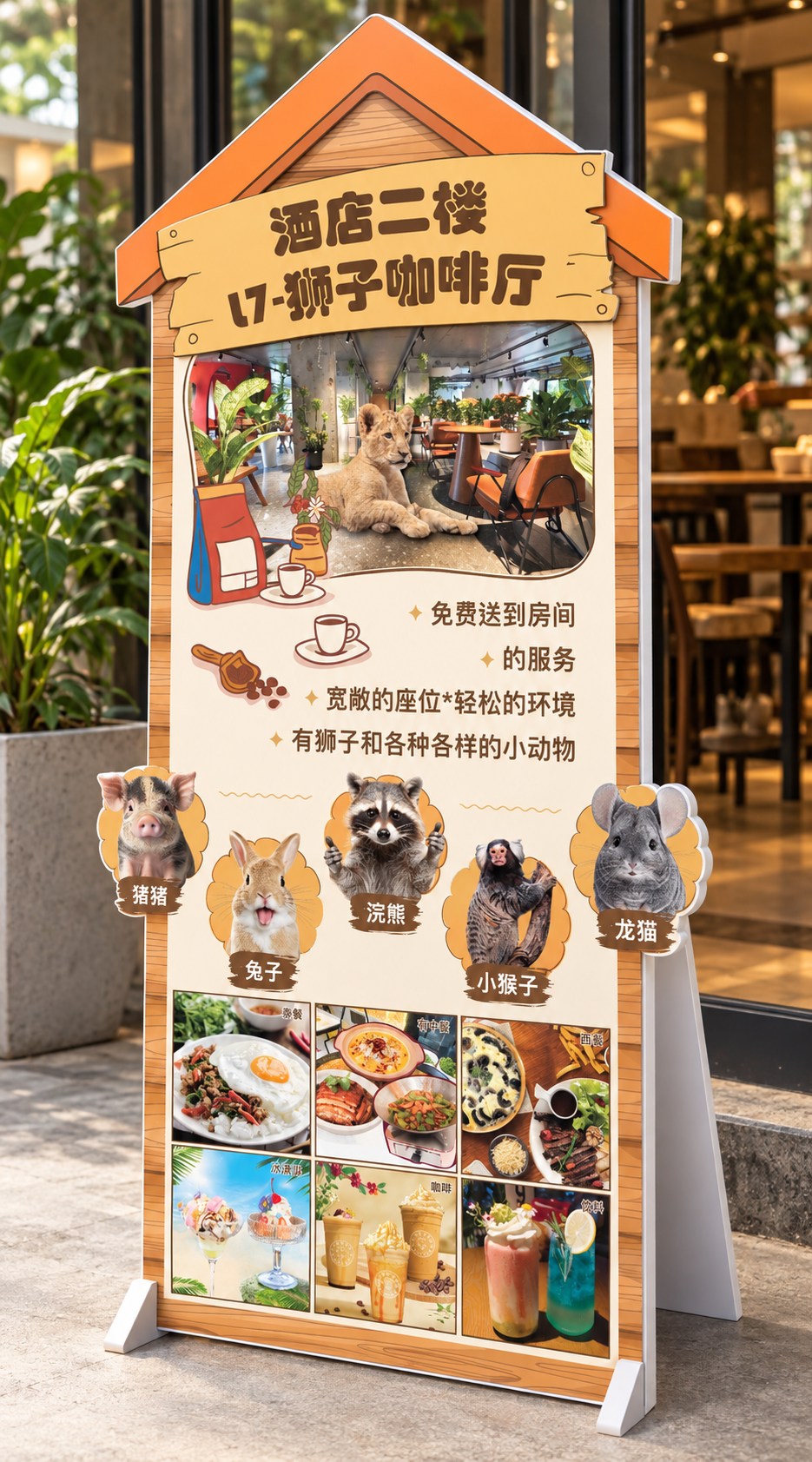 Dimensional L-Seven Cafe standee.png