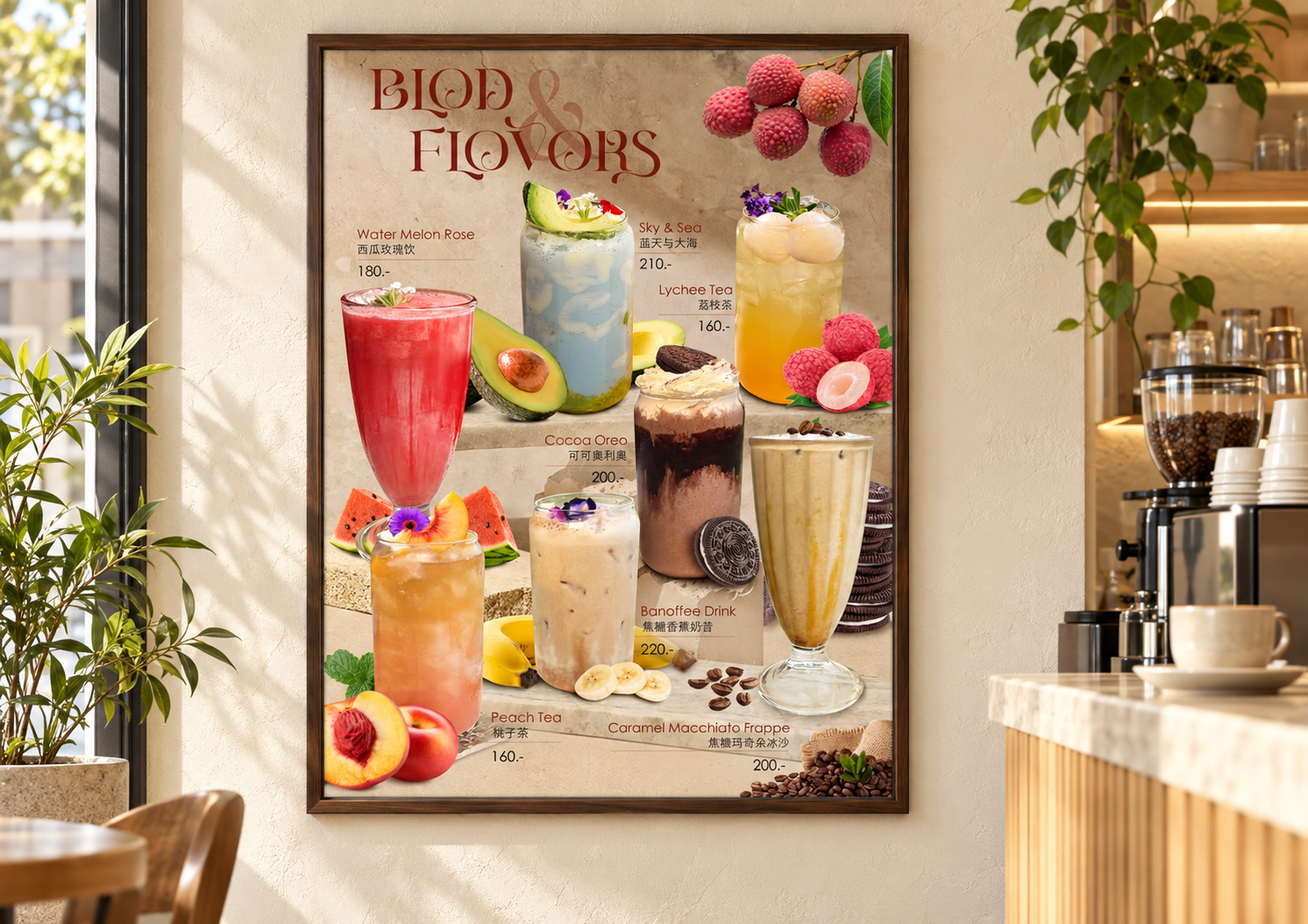 Walnut-framed cafe drinks menu.png