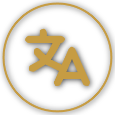 Golden logo with Chinese characters inside a black circle with a gold outline.
