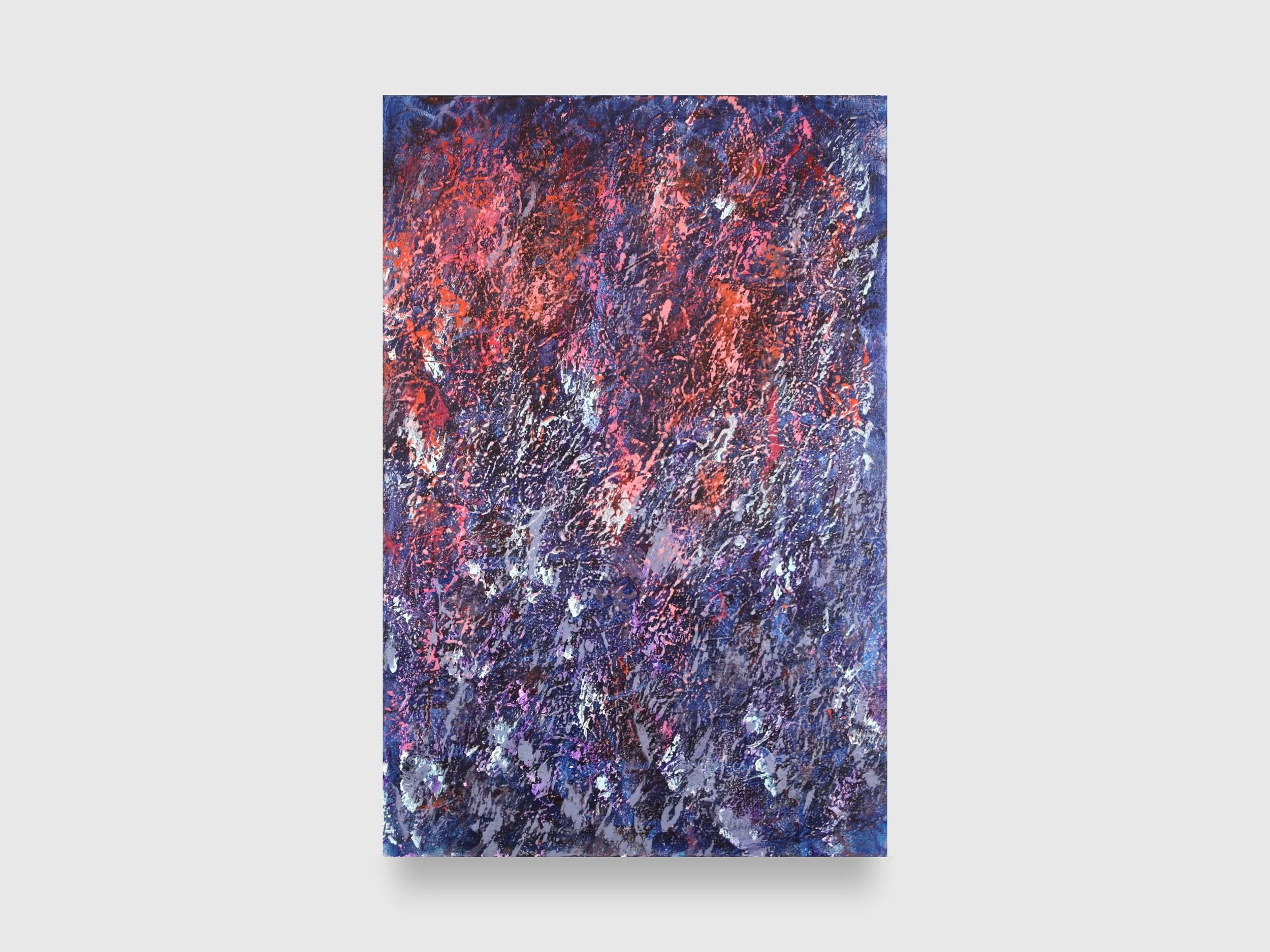 Cosmic Dust, 2023. Acrylic on canvas — 23.5 x 35.5 x 3/4 in.