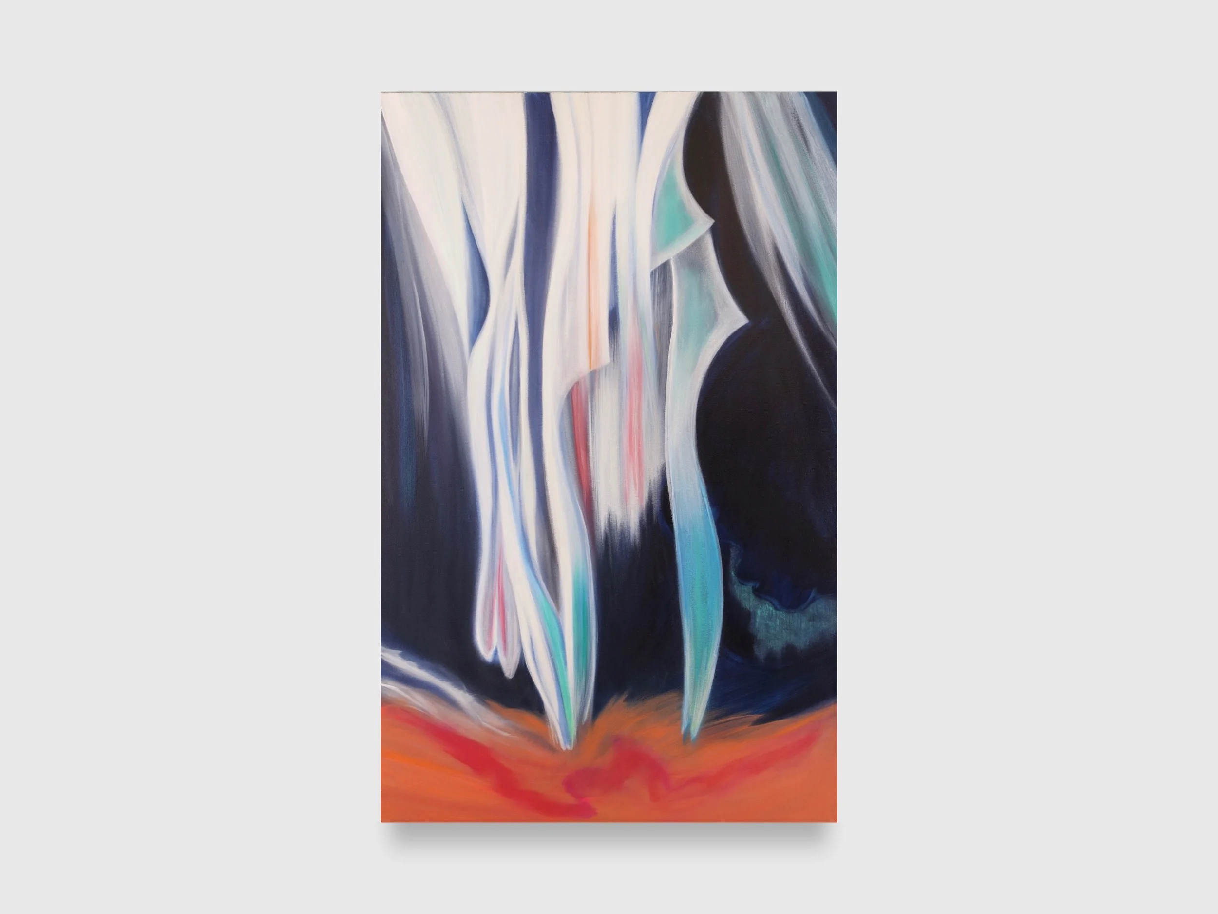Aurora Borealis #1, 2025. Acrylic on canvas — 30 x 48 x 1.5 in.