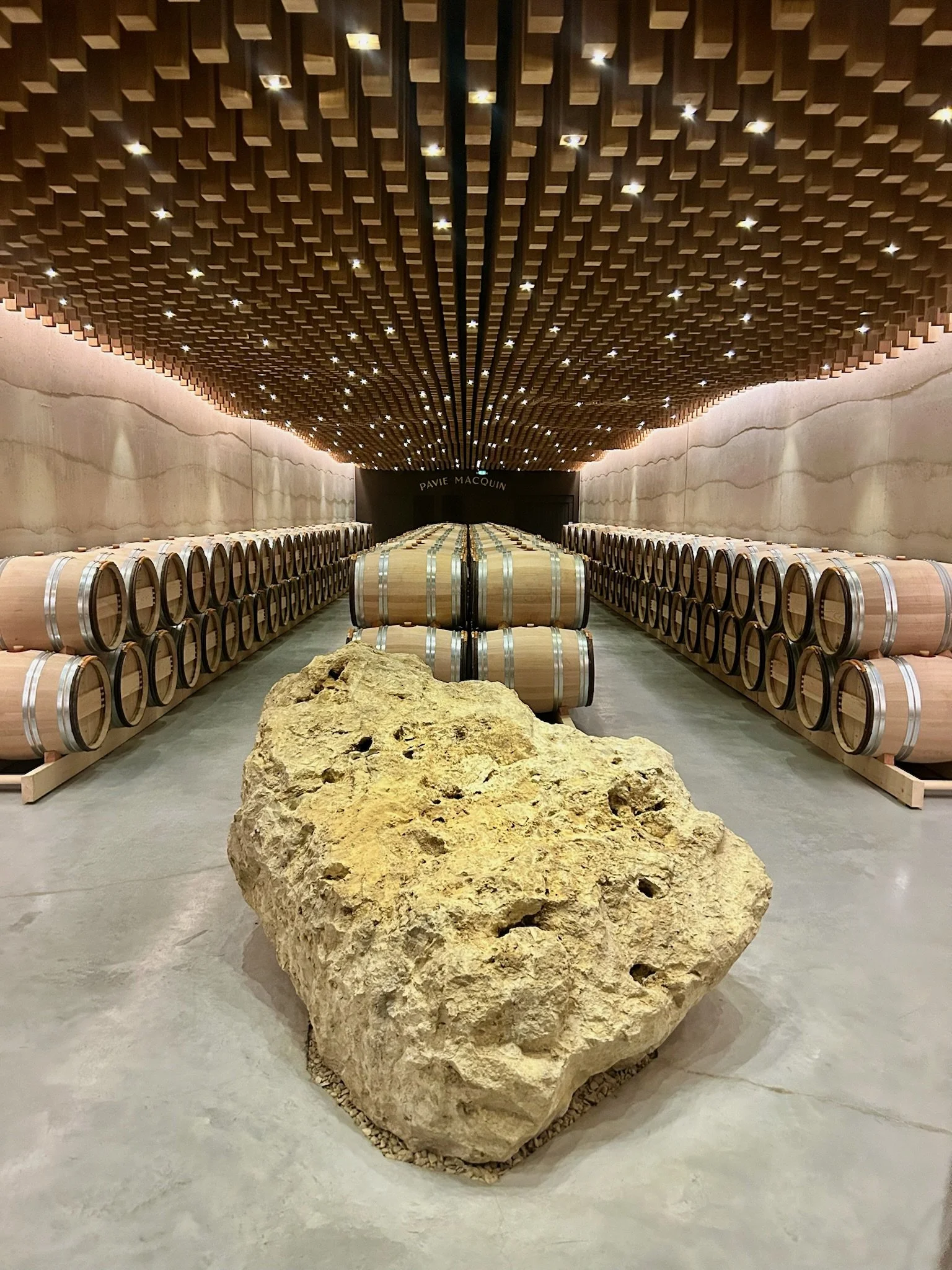 Wine cellar of Château Pavie Maquin