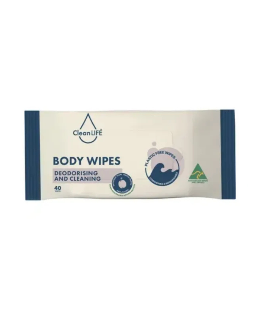 CleanLIFE Body Deodorising Wipes 40pk