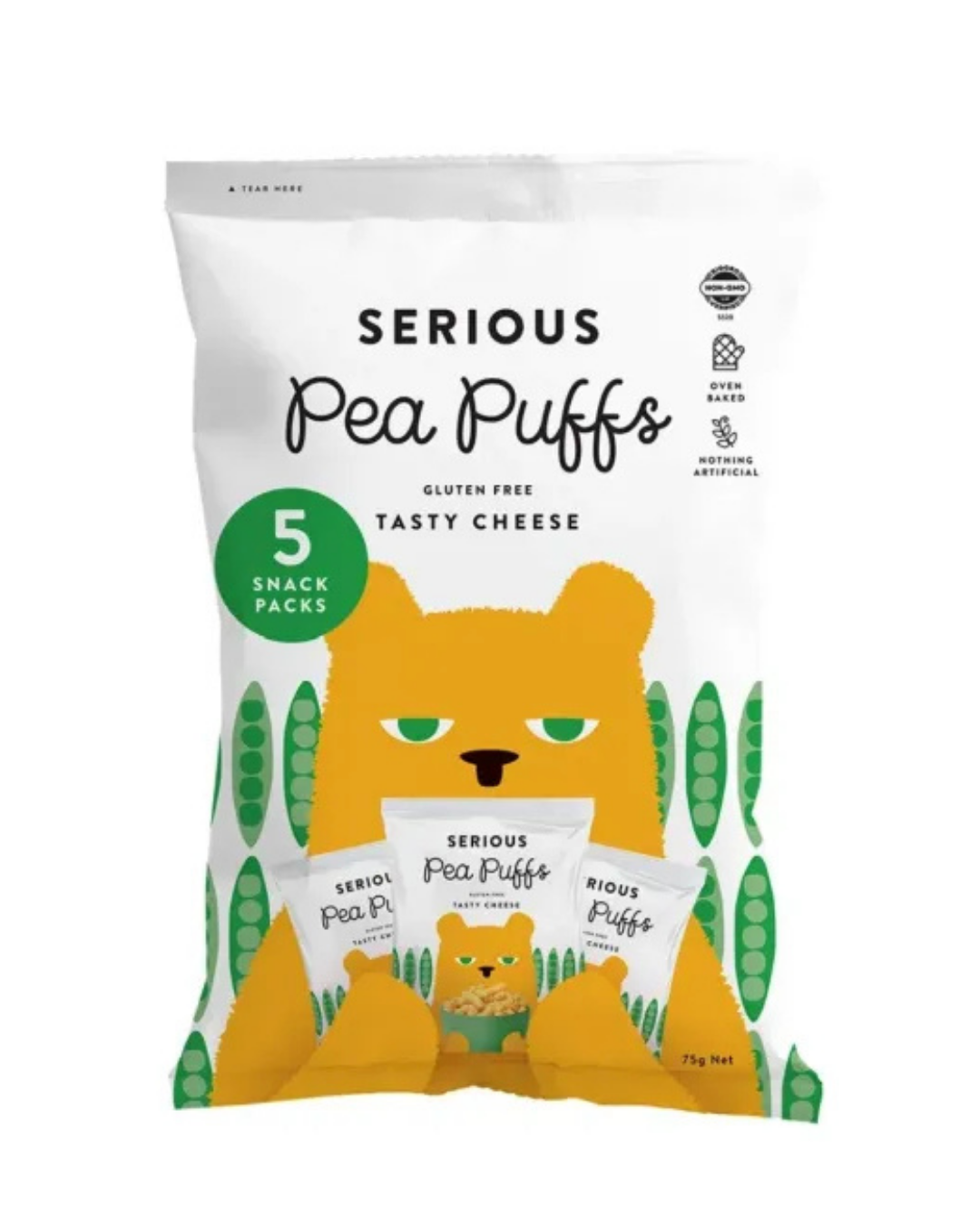 Serious Pea Puffs-Tasty Cheese-Multi 5 Pk