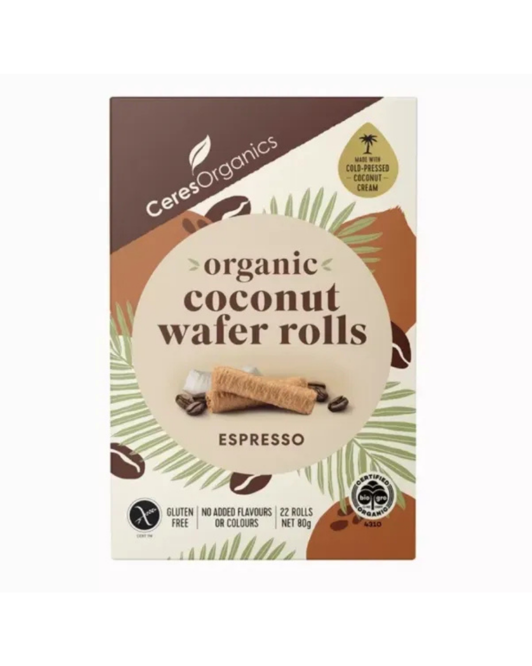 Ceres Organics - Coconut Wafer Rolls - Espresso