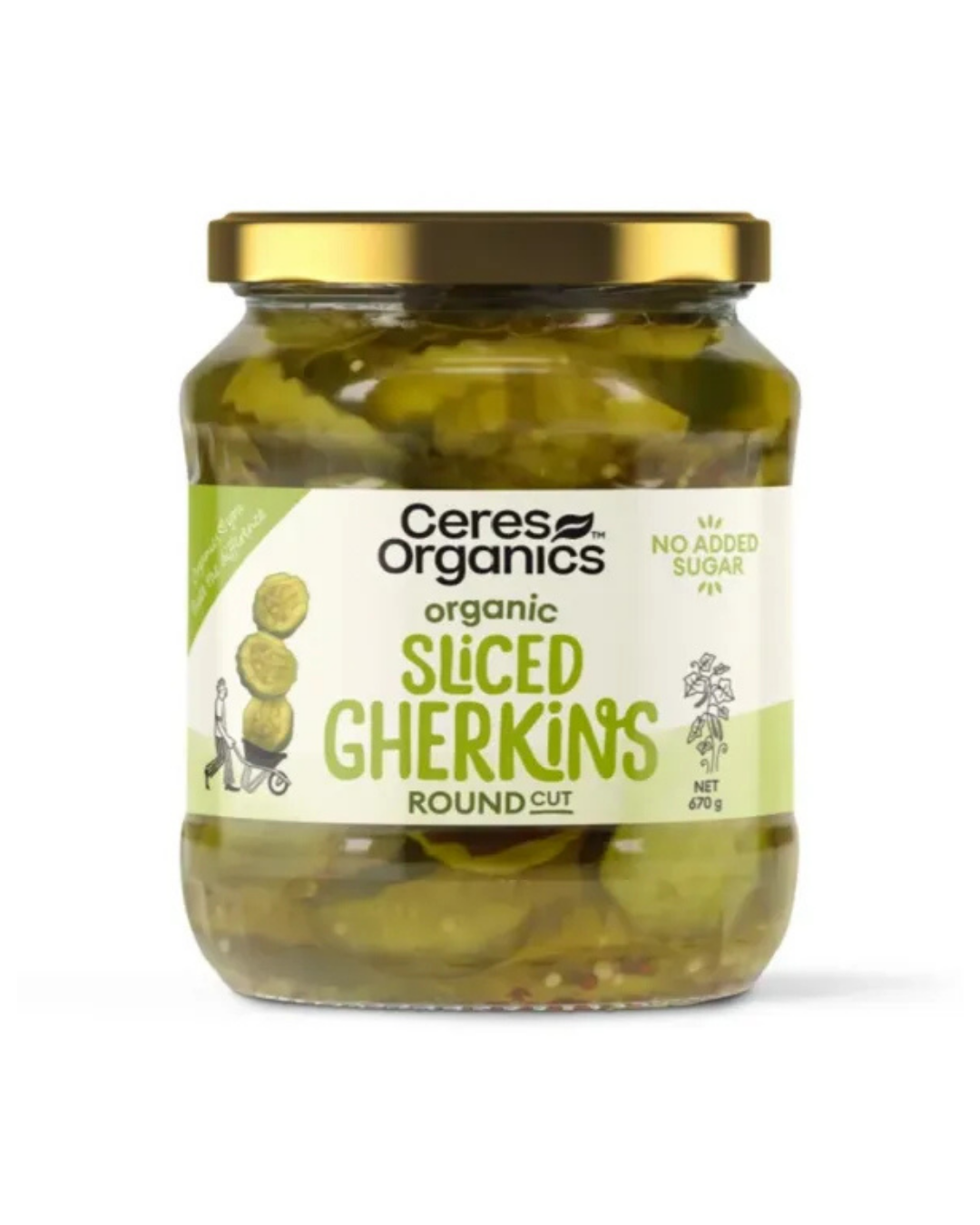 Ceres Organics Sliced Gherkins 670g