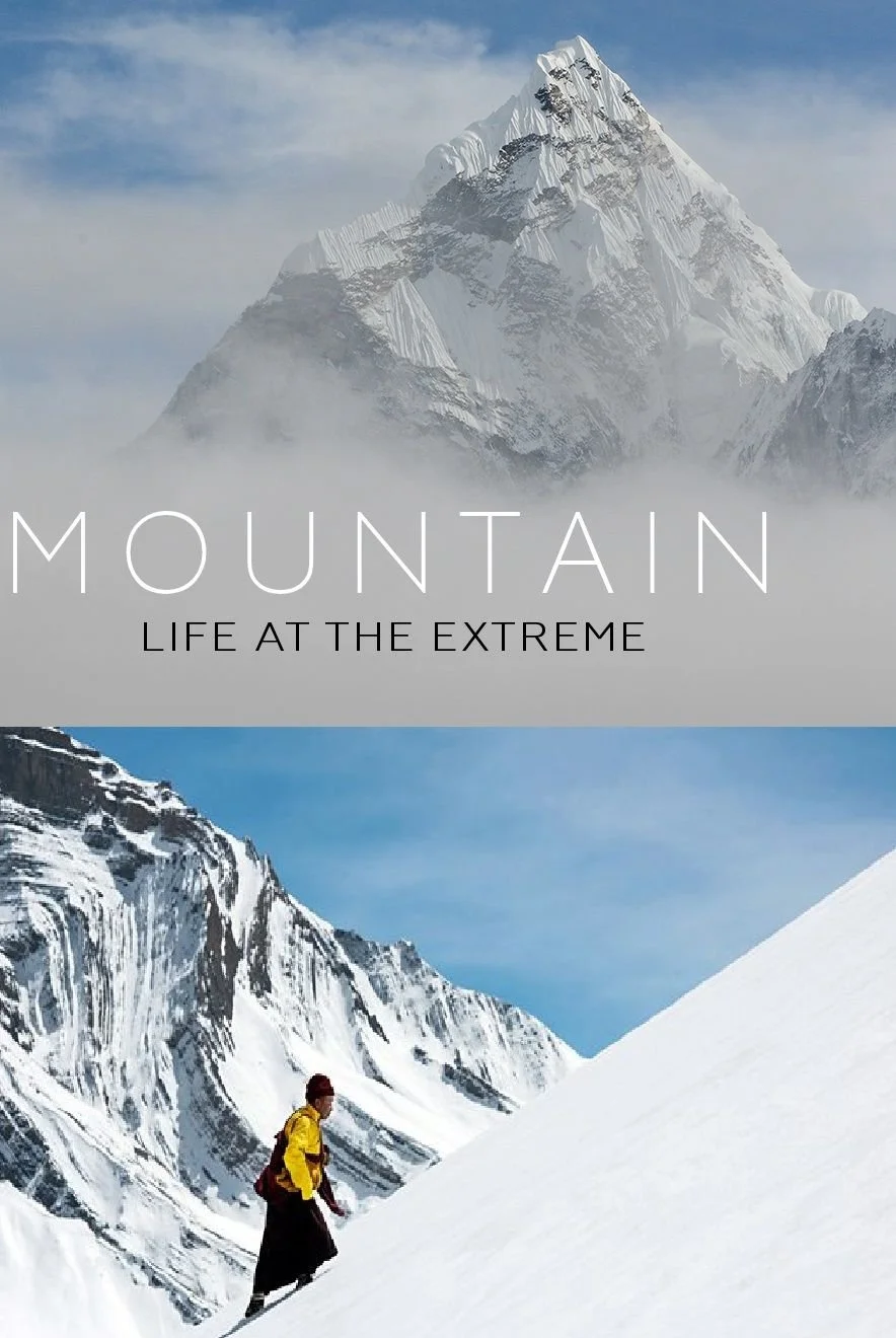 Poster for the BBC NHU series  'Mountain: Life at the Extreme.'