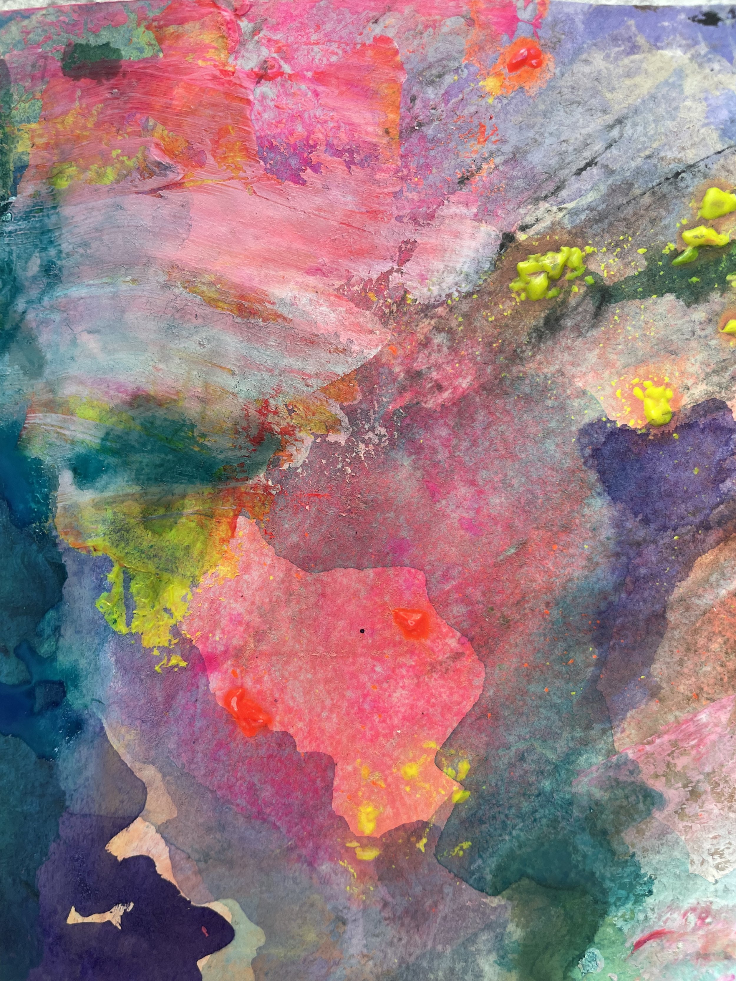 "Hazey",

Acrylic media on 150gsm,
18 x 13cm,

Available