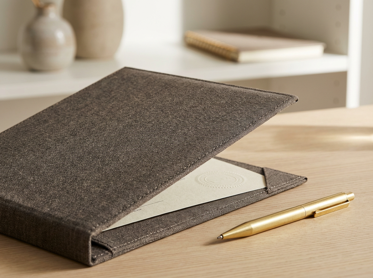 Linen Certificate Holder