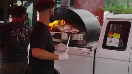 Food preparation at the market, interim supporting-video poster