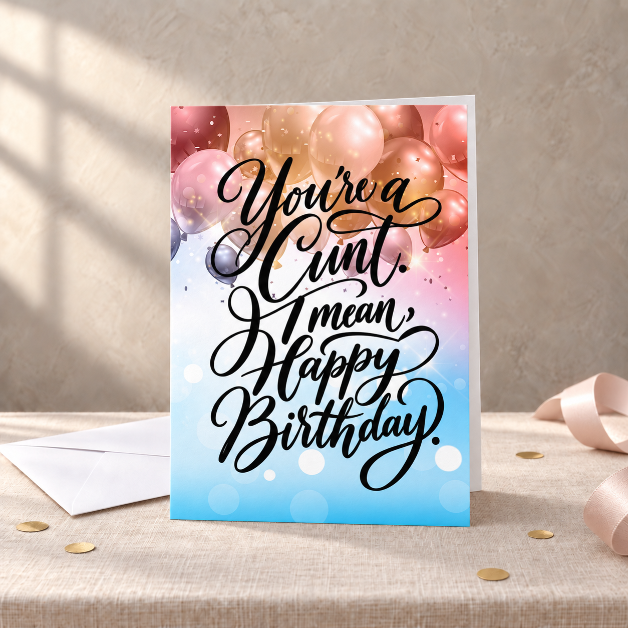 you’re a cunt. i mean, happy birthday.