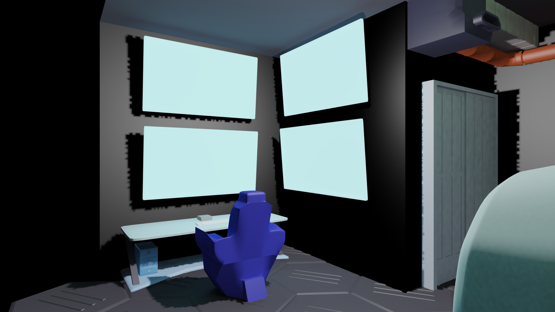 Environment Modeling - Cyberpunk Room