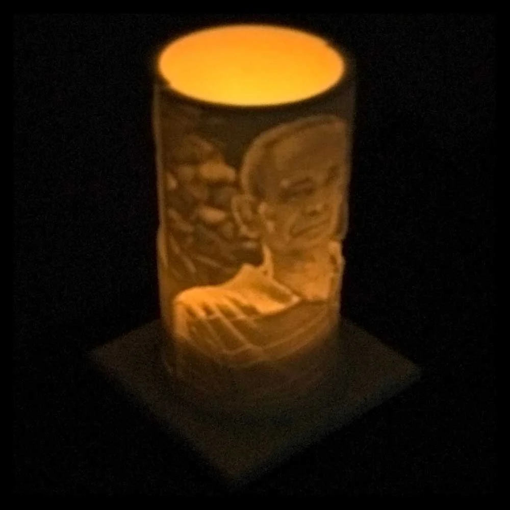 Lithophane Memorial Candle - My Uncle Soumen Das