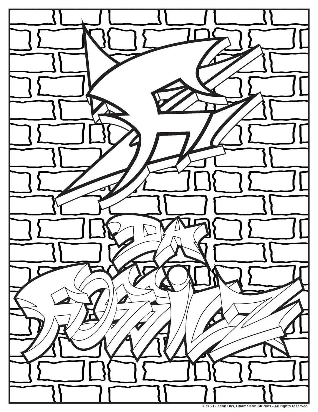 Da Fossilz - Graffiti Logotype and Logo 
