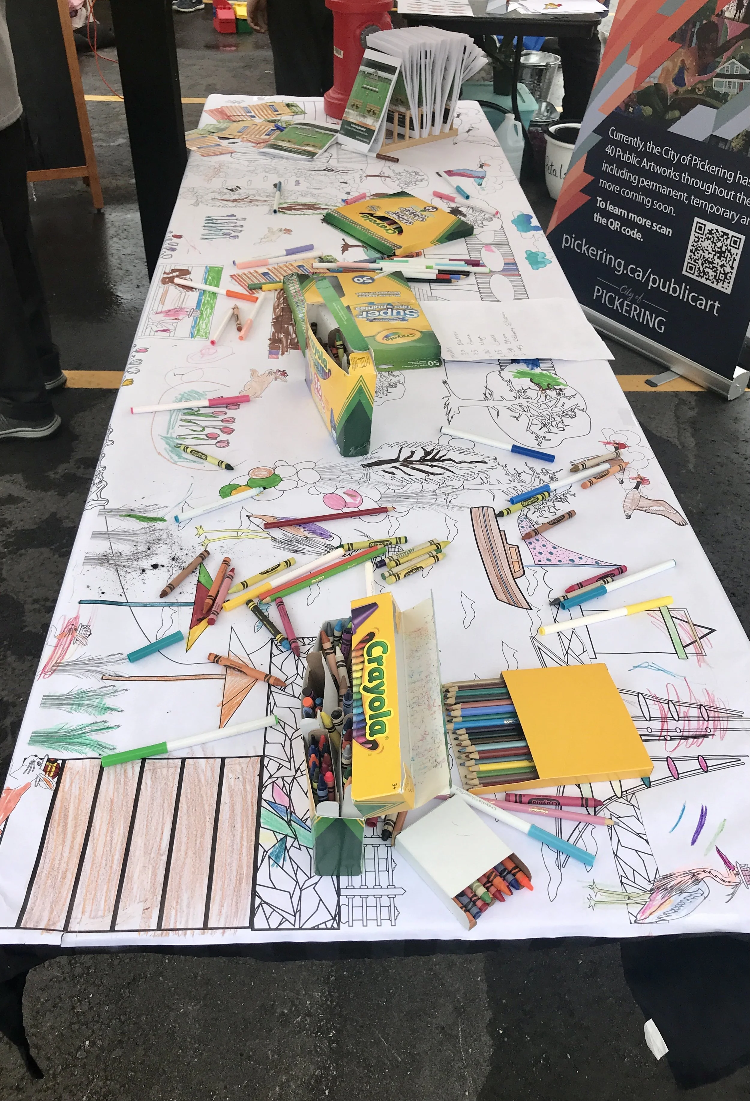 Colouring Activity kiosk for kids during Grand Opening