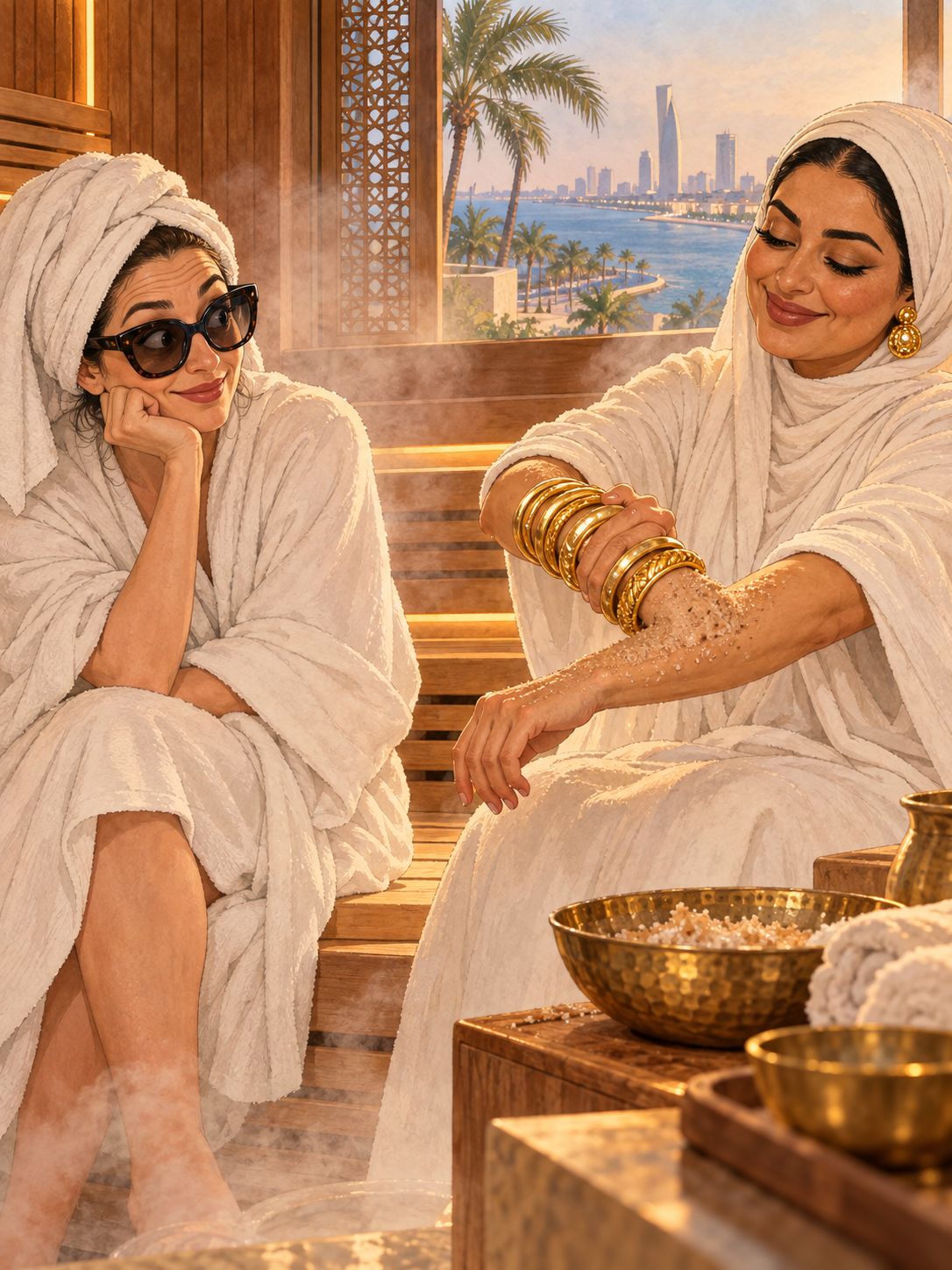 Saudilandia: scrub a 24 carati