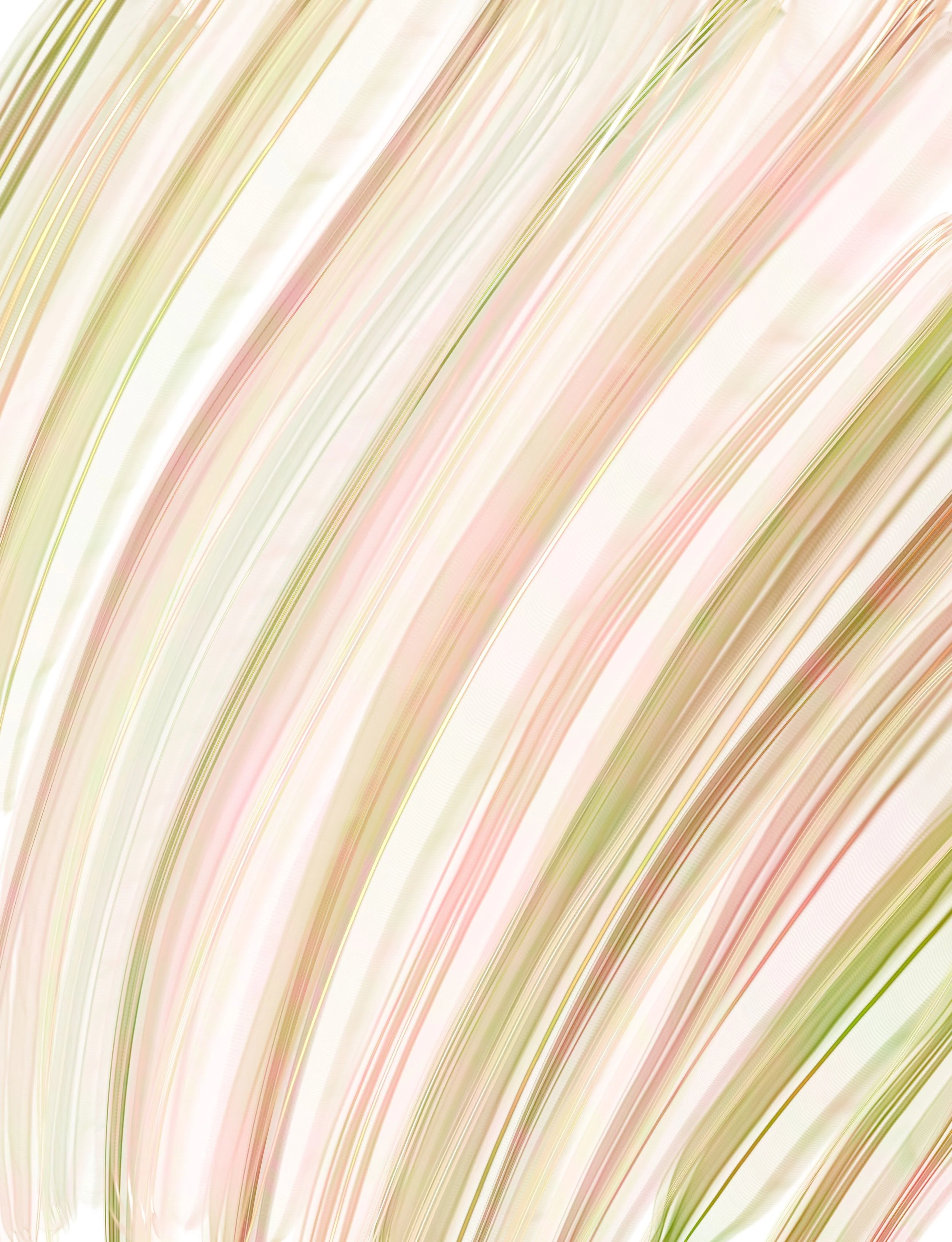Abstract flowing brush lines in soft beige and pink