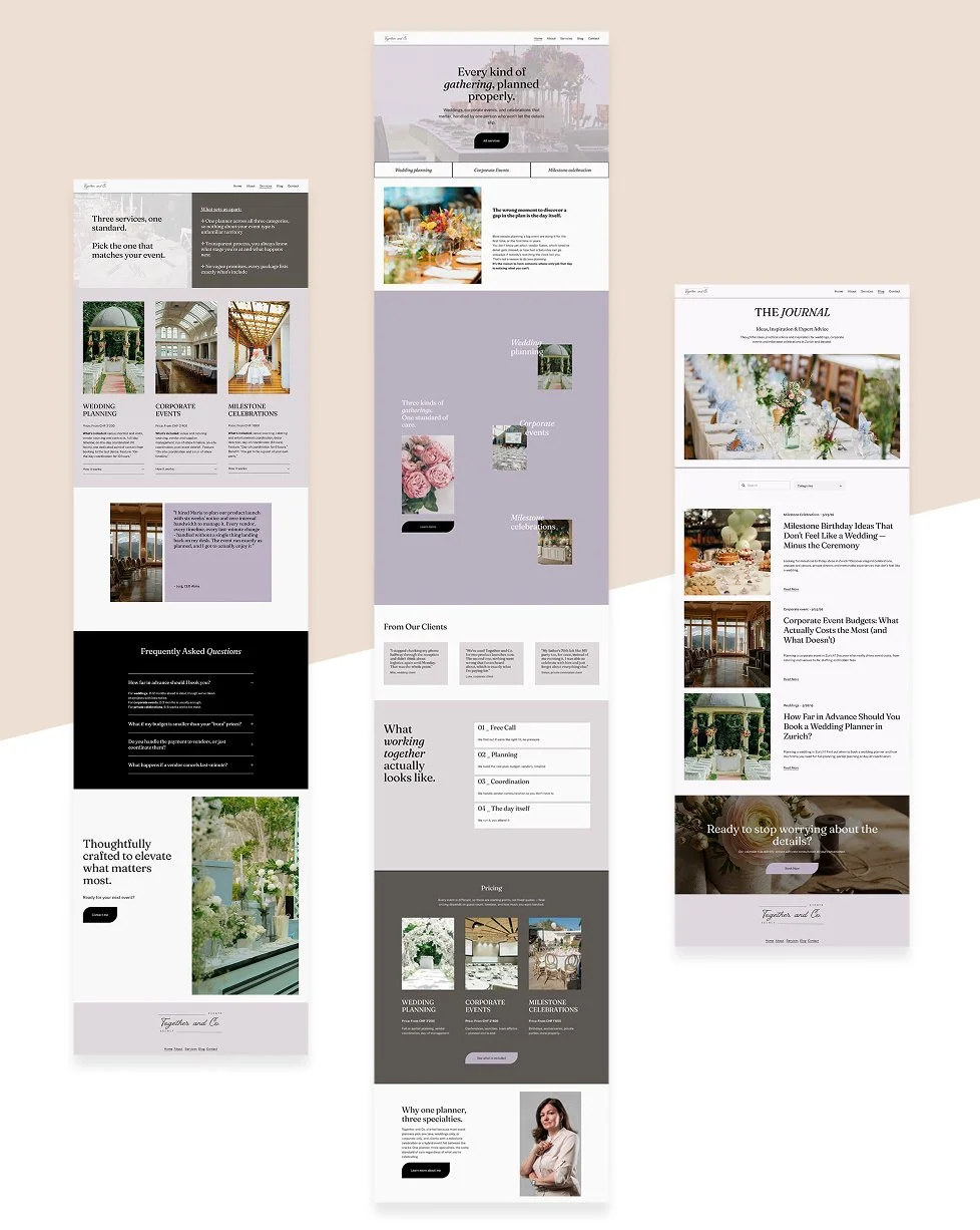 Together & Co. website screenshots