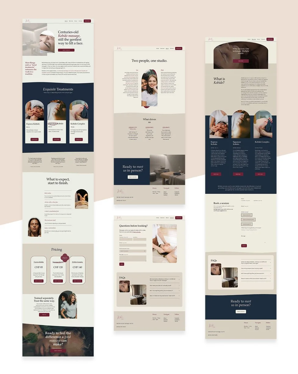Kobi Studio website screenshots