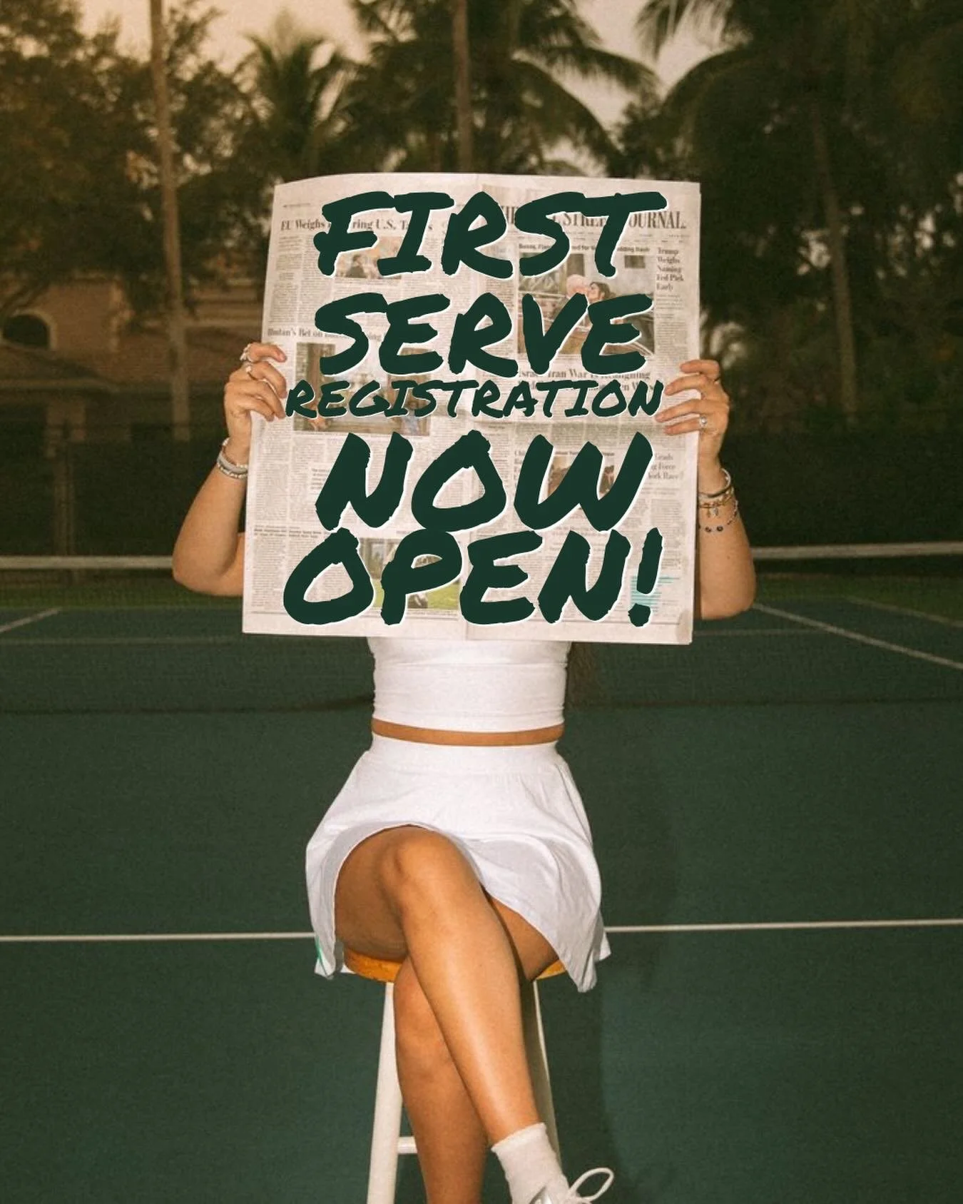 Registration for FIRST SERVE is now open&mdash; Please have your highest ranked player of your co-ed team register on your team&rsquo;s behalf! Link in Bio! See you Nov. 3rd!