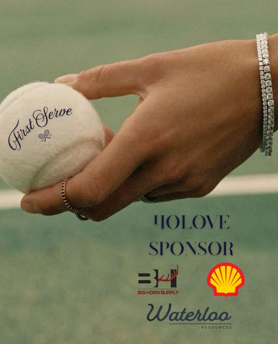 Thank You, Big Horn Supply, Shell, and Waterloo for being the 40LOVE sponsor for FIRST SERVE and SERVE MIDLAND!