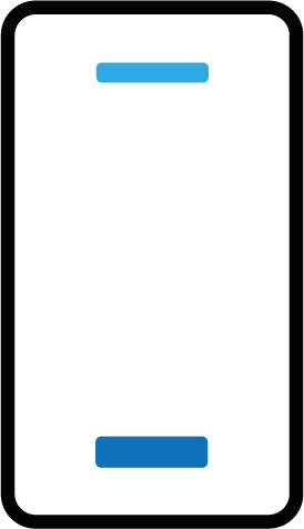 Ein schwarzes Smartphone mit blauer Ladeanzeige