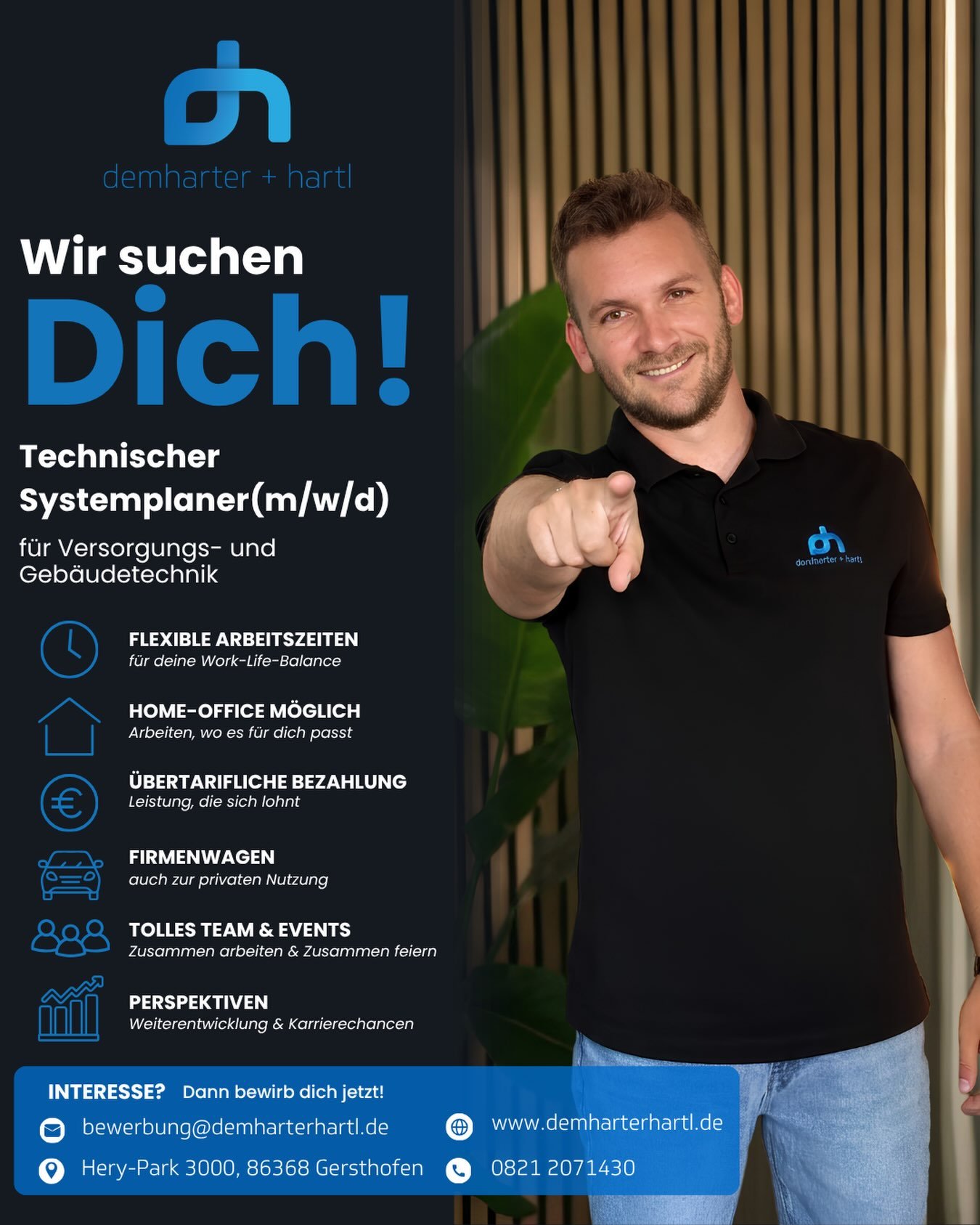 Du suchst nicht einfach nur einen Job &ndash; sondern ein Team, das wirklich zusammenh&auml;lt? 👷&zwj;♂️🚀

Dann bist du bei Demharter + Hartl Ingenieure genau richtig!

Wir suchen einen Technischen Systemplaner (m/w/d), der/die mit uns die Geb&auml