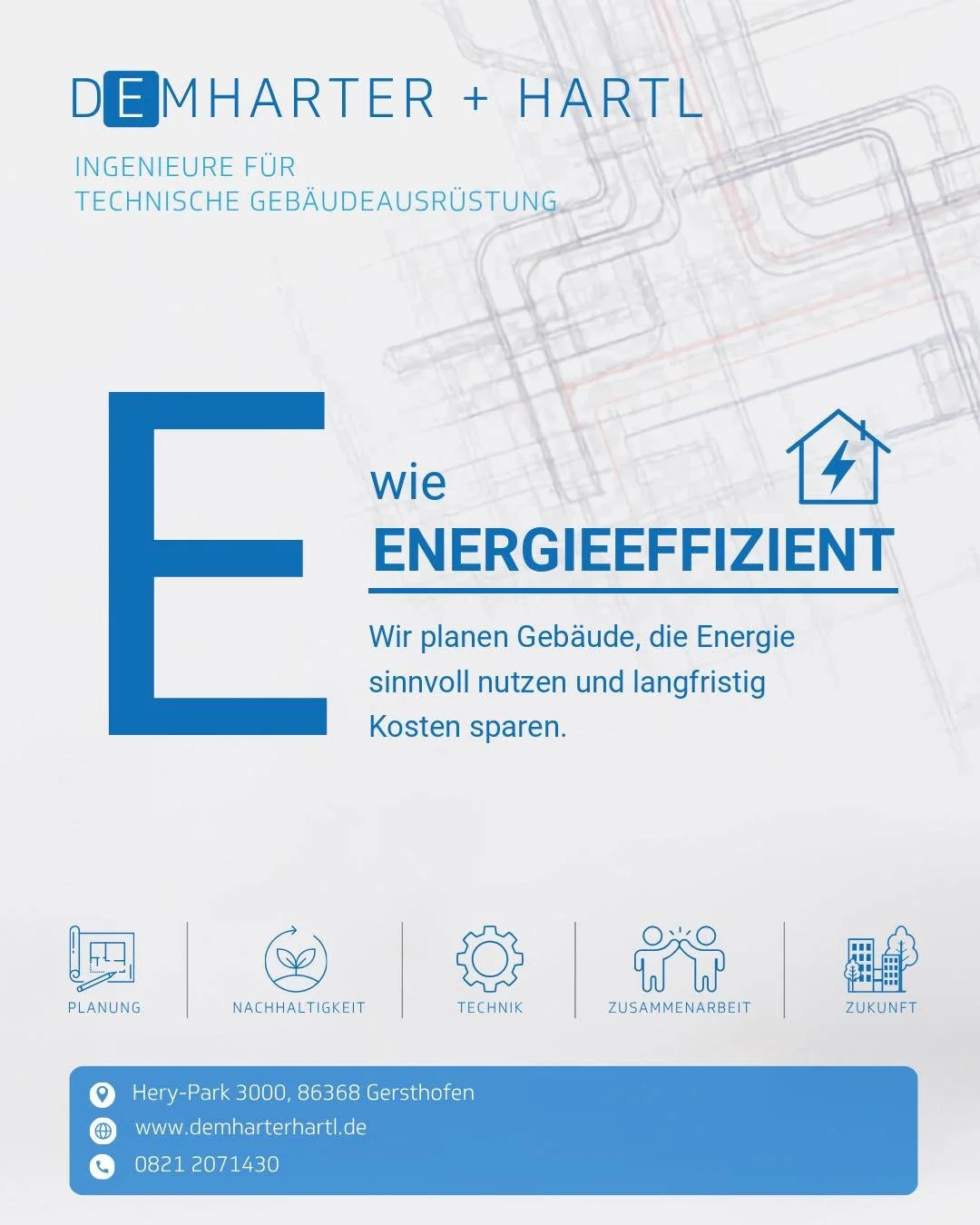 E wie Energieeffizient ⚡🏠

Energie, die nicht verbraucht wird, ist die g&uuml;nstigste und sauberste. Deshalb denken wir Effizienz von Anfang an mit: bei der Heizung, der L&uuml;ftung, der Warmwasserbereitung und der Geb&auml;udetechnik als Ganzes.
