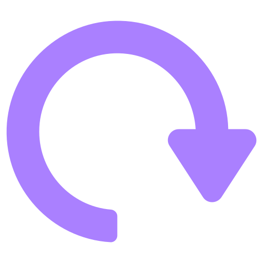 Purple circular arrow icon pointing downward to the right, indicating refresh or reload.