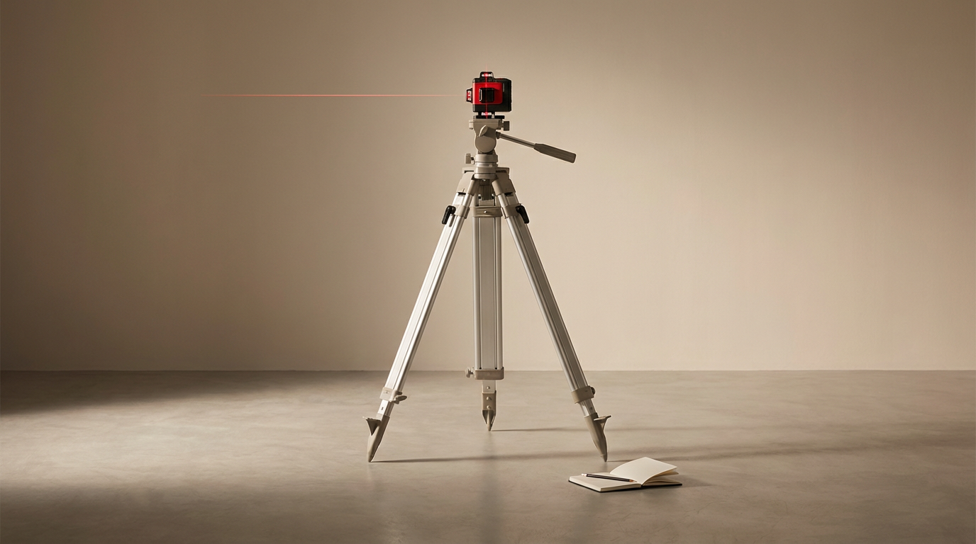 Precision laser leveling equipment used for structural foundation and building inspection