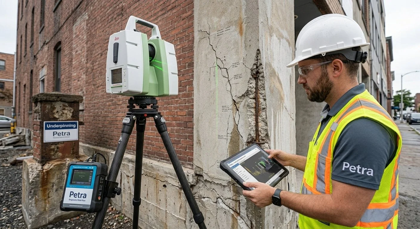 Structural damage inspection and wall analysis using 3D laser technology