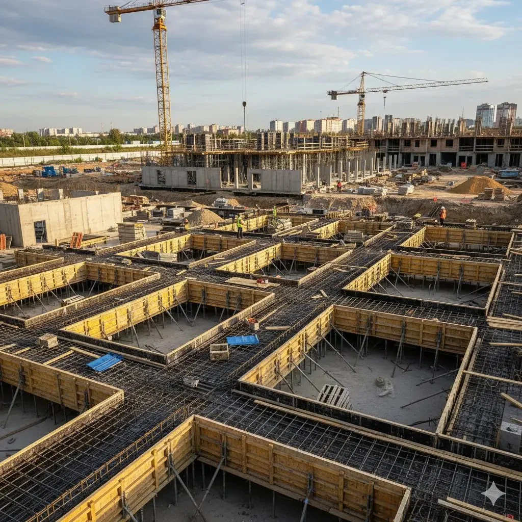 Commercial building foundation design and structural formwork design