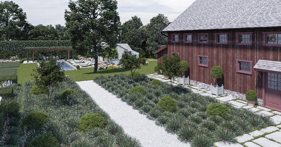 Repetition can transform a space.

Lawns have their place, but nothing quite compares to the impact of a wide, generous planting bed.

Testing out a schematic concept for the space between two buildings ~ exploring how rhythm, repetition and planting