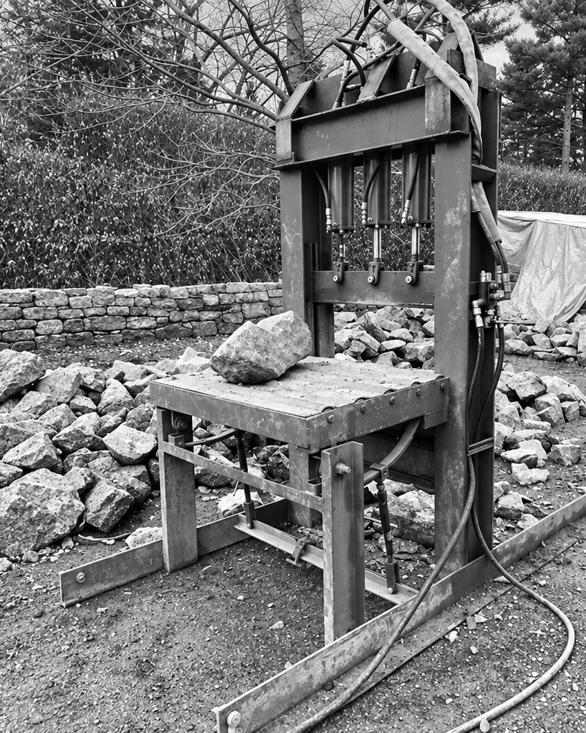 Garden bench beside a stone wall, David Eaton Associates