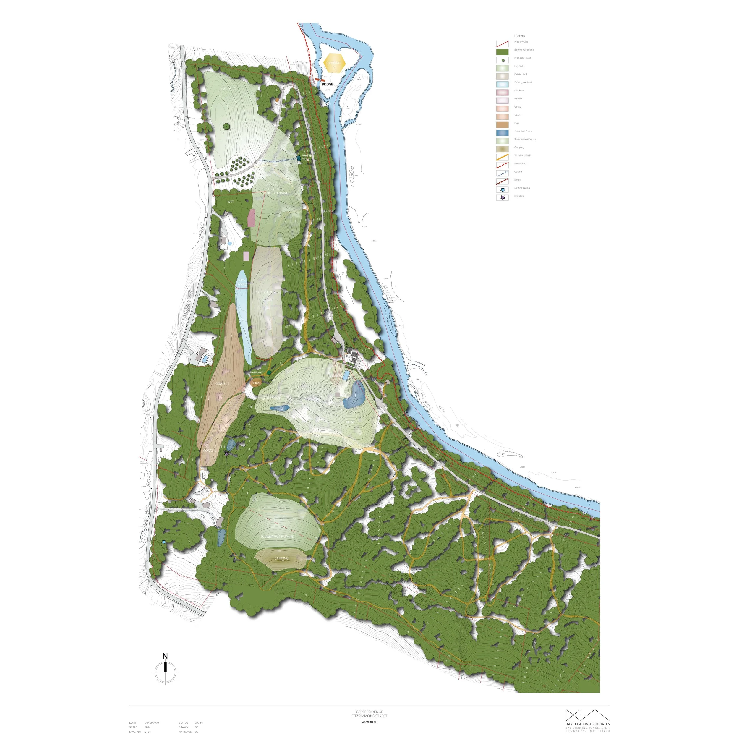 Landscape masterplan of a waterfront estate, Landscape Architecture and Masterplanning, David Eaton Associates