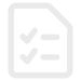 Checklist with checkmarks and lines of text.