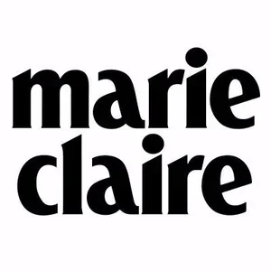 The logo of Marie Claire magazine in bold black text on a white background.