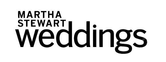 Logo for Martha Stewart Weddings featuring the words "Martha Stewart weddings" in bold black font