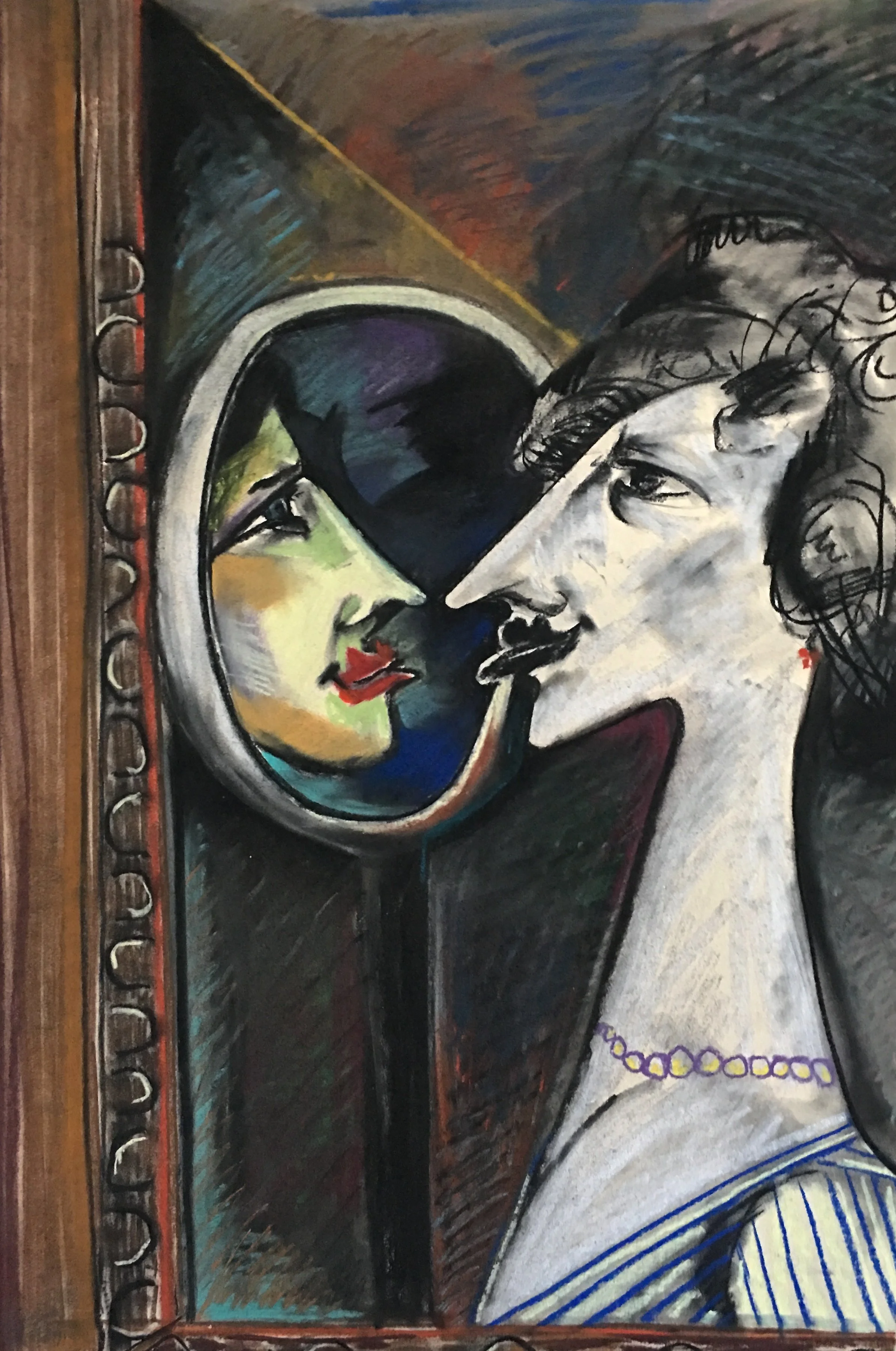Woman Looking in Mirror